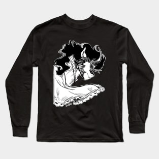 (B/W) In The Dark Of The Night Long Sleeve T-Shirt